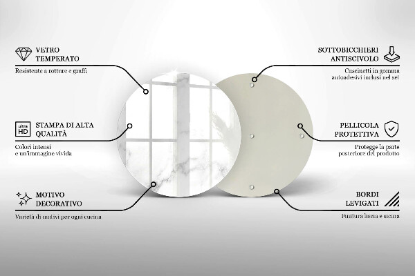 Chopping board glass Modern marble
