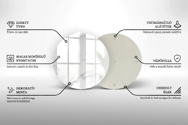 Chopping board glass Modern marble