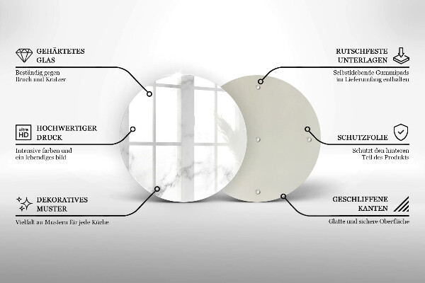Chopping board glass Modern marble