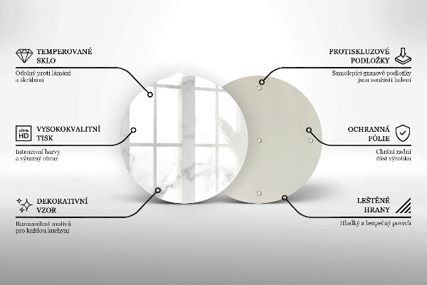 Chopping board glass Modern marble