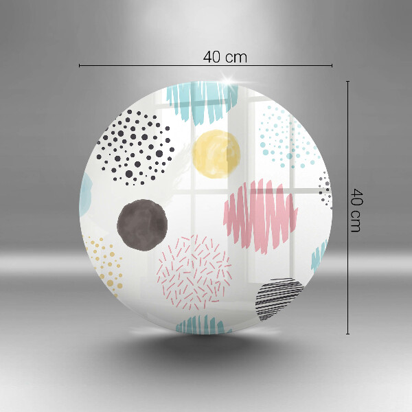 Chopping board glass Painted shapes