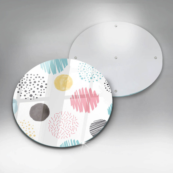 Chopping board glass Painted shapes