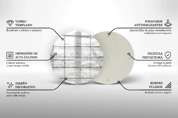 Chopping board glass Bright wooden boards