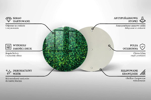 Chopping board glass Plant small leaves