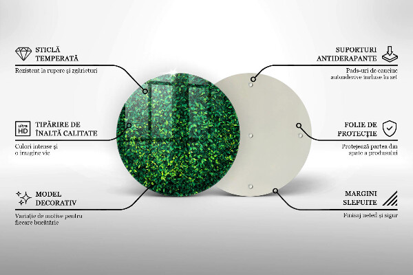 Chopping board glass Plant small leaves