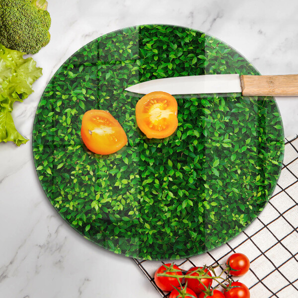 Chopping board glass Plant small leaves