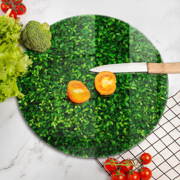 Chopping board glass Plant small leaves