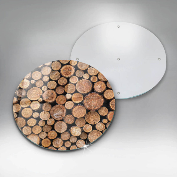 Chopping board glass Tree trunks