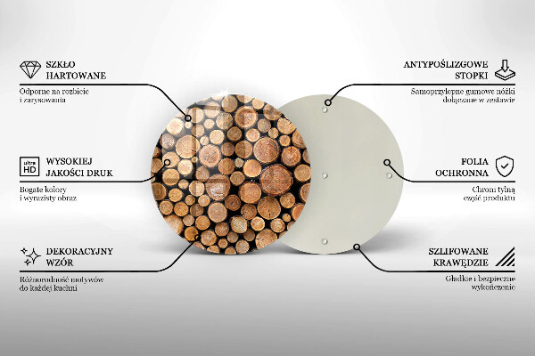 Chopping board glass Tree trunks