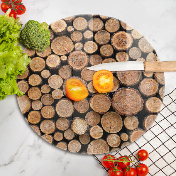 Chopping board glass Tree trunks