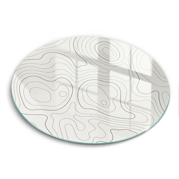 Chopping board glass Line-art design