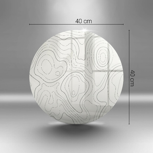 Chopping board glass Line-art design