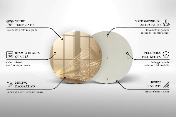 Chopping board glass Modern abstraction