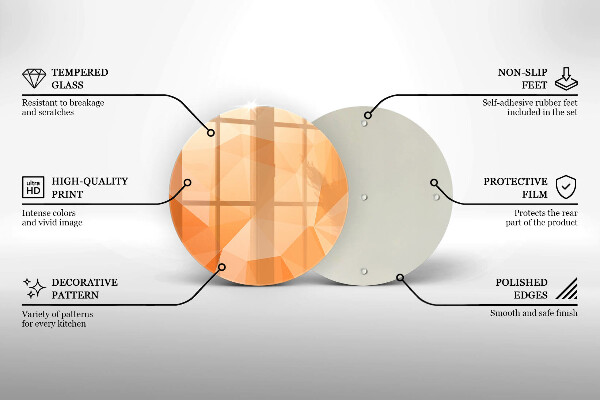 Chopping board glass Geomeric background