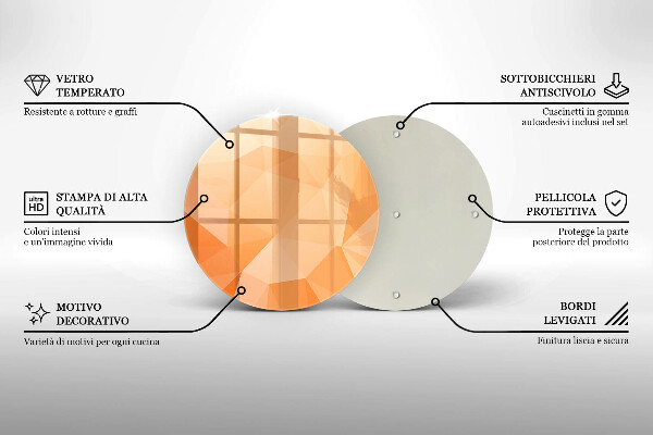 Chopping board glass Geomeric background