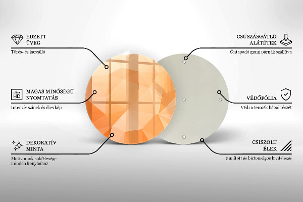 Chopping board glass Geomeric background