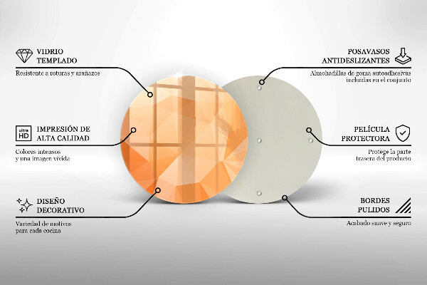 Chopping board glass Geomeric background