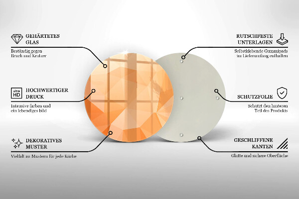 Chopping board glass Geomeric background