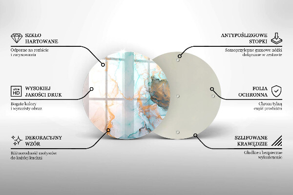 Chopping board glass Marble abstraction