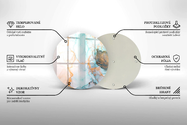Chopping board glass Marble abstraction