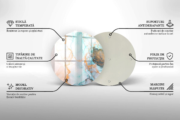 Chopping board glass Marble abstraction