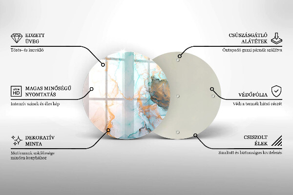 Chopping board glass Marble abstraction