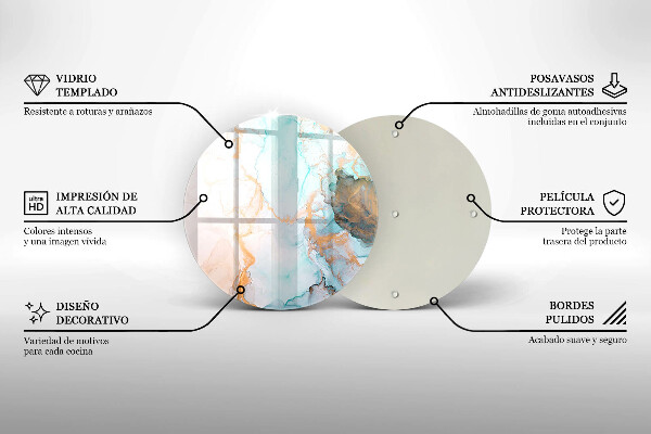 Chopping board glass Marble abstraction