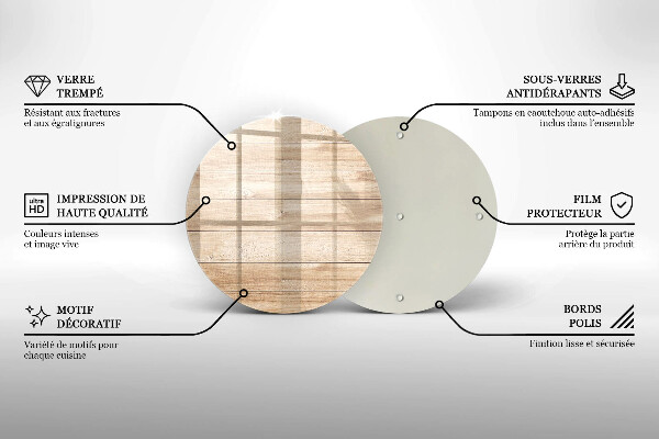 Chopping board glass Wooden planks