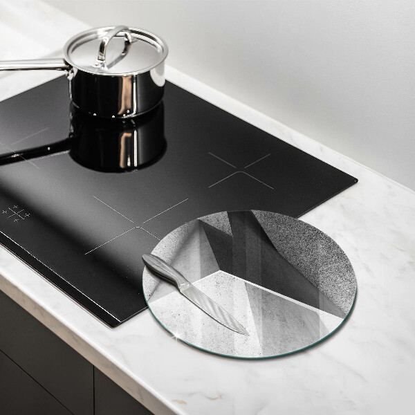 Chopping board glass Concrete abstraction