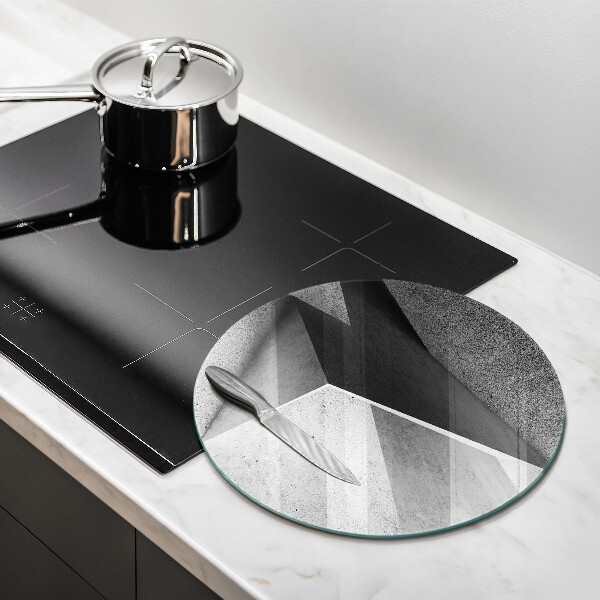 Chopping board glass Concrete abstraction
