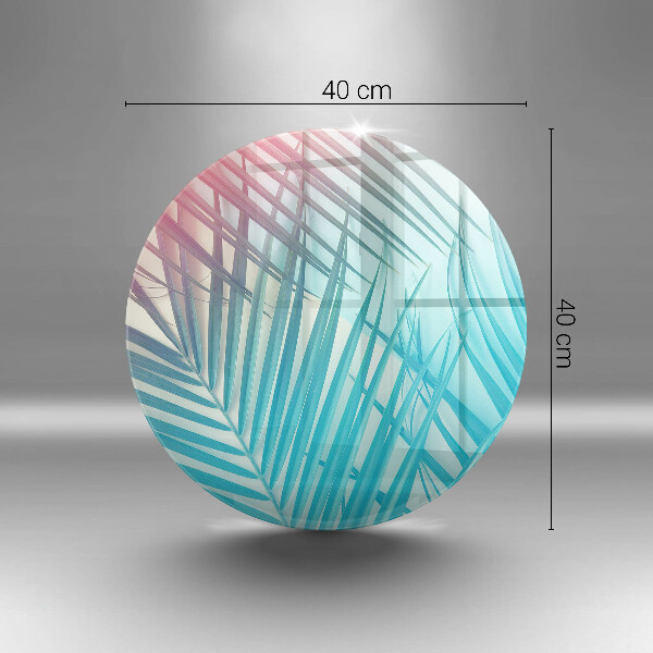 Chopping board glass Pastel leaves