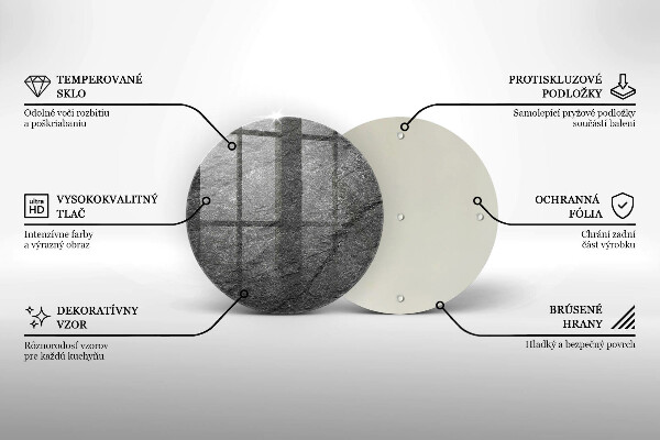 Chopping board glass Stone texture