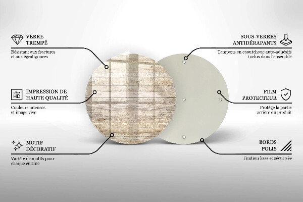 Chopping board glass Wooden planks