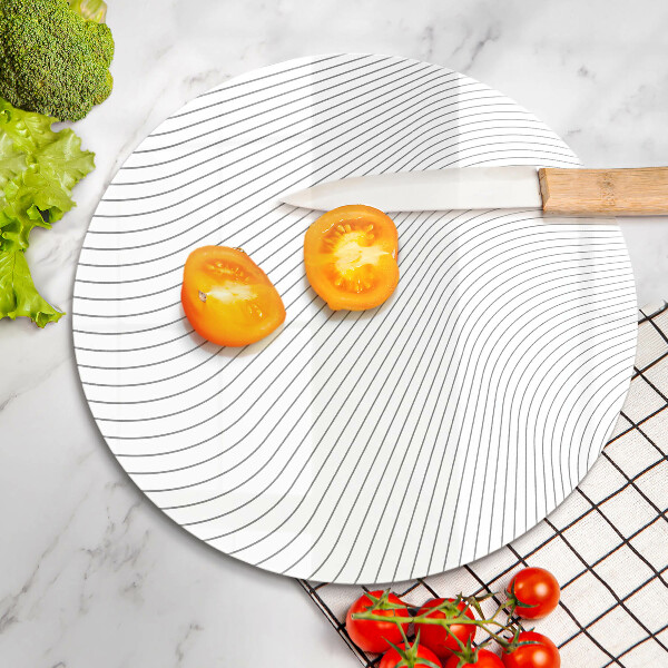 Chopping board glass Modern Line pattern