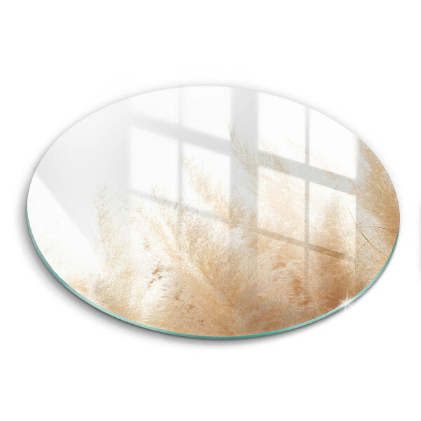 Chopping board glass Pampas grass