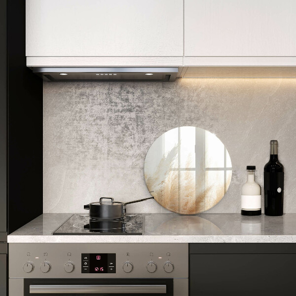 Chopping board glass Pampas grass