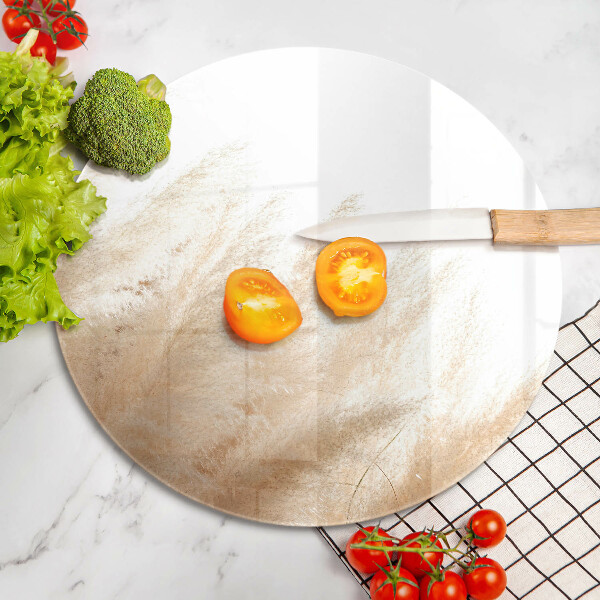 Chopping board glass Pampas grass