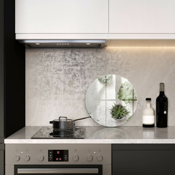 Chopping board glass Succulents on concrete