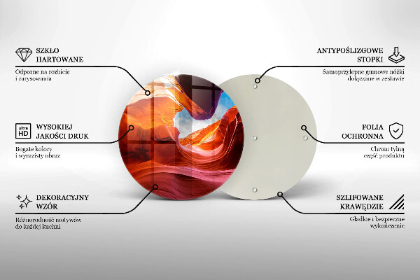 Chopping board glass Kanion rocks landscape