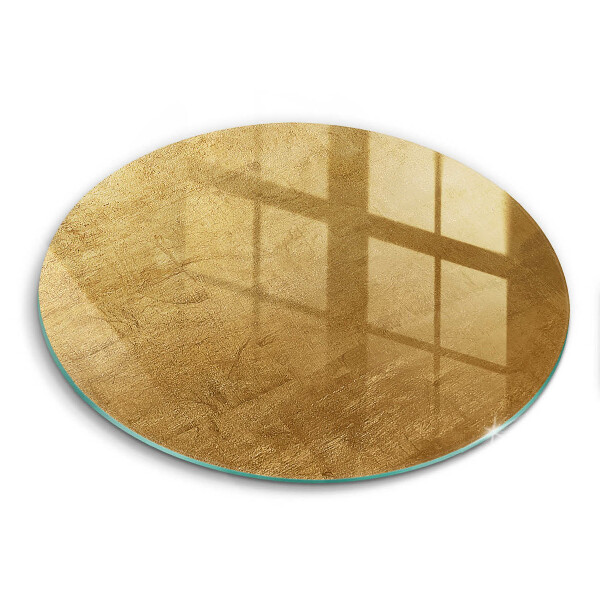 Chopping board glass Gold texture background