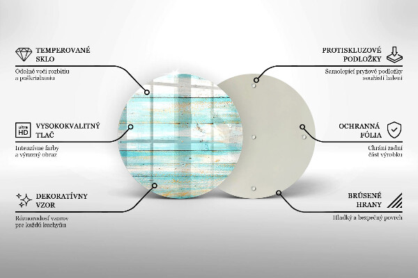 Chopping board glass Vintage wood boards