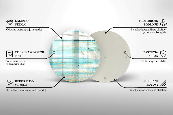 Chopping board glass Vintage wood boards