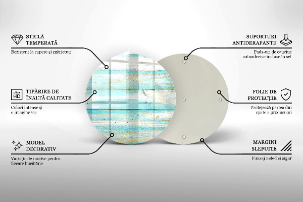 Chopping board glass Vintage wood boards