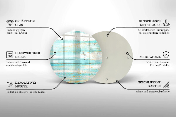 Chopping board glass Vintage wood boards