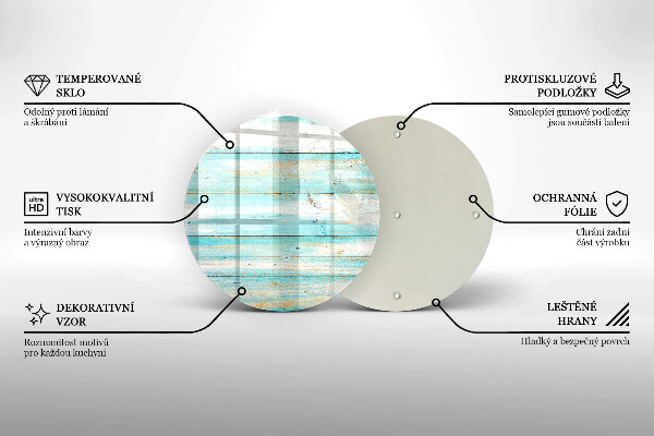 Chopping board glass Vintage wood boards