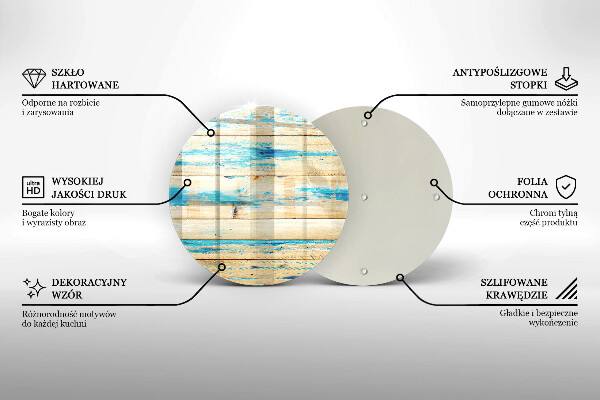 Chopping board glass Retro boards wood