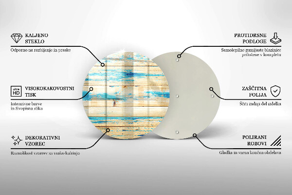 Chopping board glass Retro boards wood