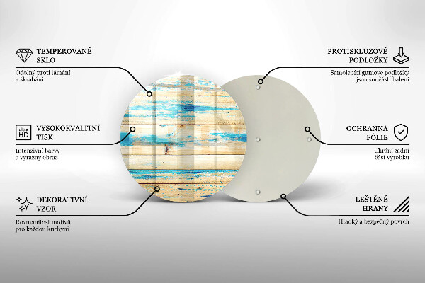 Chopping board glass Retro boards wood