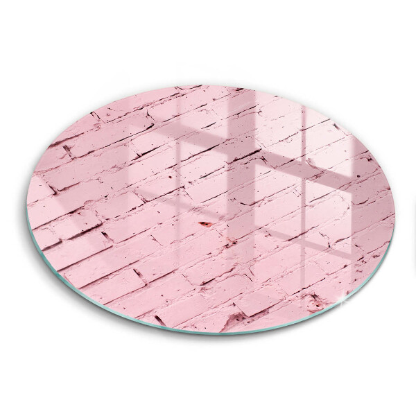 Chopping board glass Pastel wall bricks