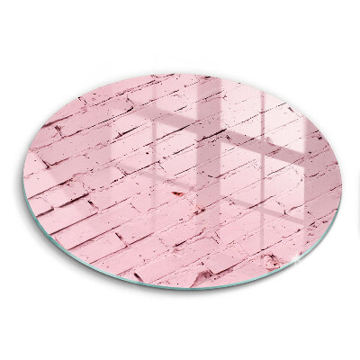 Chopping board glass Pastel wall bricks